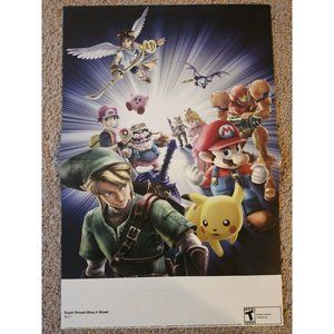 Super Smash Bros. Brawl 15.5''x11.5'' Nintendo Power Double Sided Poster